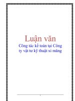 Tài liệu Luận văn: Công tác kế toán tại Công ty vật tư kỹ thuật xi măng pptx