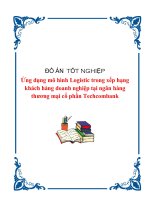 Ứng dụng mô hình Logistic trong xếp hạng khách hàng doanh nghiệp tại ngân hàng thương mại cổ phần Techcombank