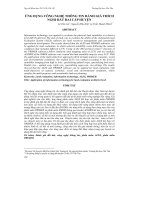 Tài liệu ỨNG DỤNG CÔNG NGHỆ THÔNG TIN ĐÁNH GIÁ THÍCH NGHI ĐẤT ĐAI CẤP HUYỆN potx