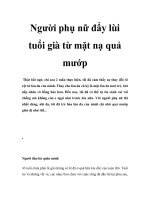 Tài liệu Người phụ nữ đẩy lùi tuổi già từ mặt nạ quả mướp ppt