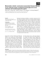 Tài liệu Báo cáo khoa học: Mammalian mitotic centromere-associated kinesin (MCAK) A new molecular target of sulfoquinovosylacylglycerols novel antitumor and immunosuppressive agents pptx