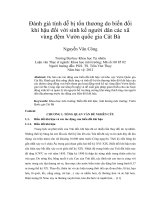 Đánh giá tính dễ bị tổn thương do biến đổi khí hậu đối với sinh kế người dân các xã vùng đệm vườn quốc gia cát bà