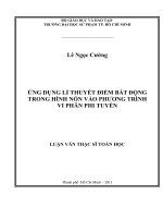 ứng dụng lí thuyết điểm bất động trong hình nón vào phương trình vi phân phi tuyến