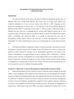 Tài liệu Deregulation of Savings Bank Deposit Interest Rate: A Discussion Paper pptx