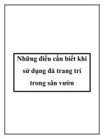 Tài liệu Những điều cần biết khi sử dụng đá trang trí trong sân vườn pdf
