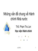 Tài liệu Những vấn đề chung về Hành chính Nhà nước ppt