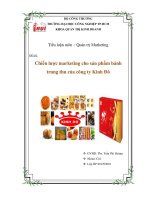 Tài liệu Tiểu luận:Chiến lược marketing cho sản phẩm bánh trung thu của công ty Kinh Đô pdf