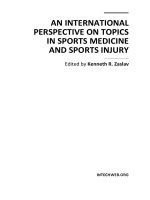 Tài liệu An International Perspective on Topics in Sports Medicine and Sports Injury Edited by Kenneth R. Zaslav docx