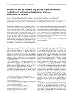 Tài liệu Báo cáo khoa học: Electrostatic role of aromatic ring stacking in the pH-sensitive modulation of a chymotrypsin-type serine protease, Achromobacter protease I pdf