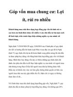 Tài liệu Góp vốn mua chung cư: Lợi ít, rủi ro nhiều potx