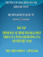 lịch sử hinh thành và phát triển của WTO