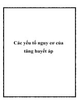 Tài liệu Các yếu tố nguy cơ của tăng huyết áp pot