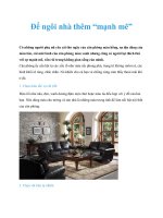 Tài liệu Để ngôi nhà thêm “mạnh mẽ” docx