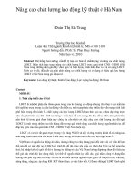 Nâng cao chất lượng lao động kỹ thuật ở hà nam