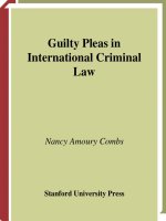 Tài liệu GUILTY PLEAS IN INTERNATIONAL CRIMINAL LAW ppt