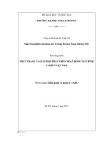 Thực trạng và giải pháp phát triển hoạt động tài chính vi mô ở việt nam