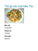 Tài liệu Thịt gà xào xoài kiểu Tàu ppt
