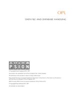 Tài liệu OPL DATA FILE AND DATABASE HANDLING ppt