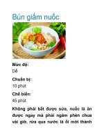 Tài liệu Bún giấm nuốc ppt