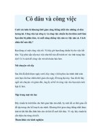 Tài liệu Cô dâu và công việc docx