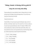 Tài liệu Những vitamin và khoáng chất mẹ phải bổ sung cho con trong mùa đông potx