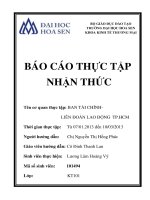 báo cáo thực tập nhận thức ban tài chính liên đoàn lao động tp. hcm