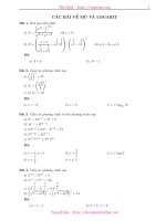 Bài tập phương trình Mũ-Logarit