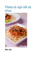 Tài liệu Pasta cá ngừ sốt cà chua ppt