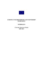 Tài liệu EUROPEAN NEIGHBOURHOOD AND PARTNERSHIP INSTRUMENT : AZERBAIJAN ppt