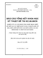 Tài liệu Nghiên cứu các giải pháp công nghệ trong thiết bị chế tạo các thiết bị xử lý bụi, vi khuẩn độc tố hóa chất, nước để nâng cao chất lượng các sản phẩm dược và thủy sản xuất khẩu pdf