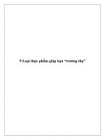Tài liệu 9 Loại thực phẩm giúp bạn “trường thọ” pdf