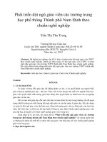 Phát triển đội ngũ giáo viên các trường trung học phổ thông thành phố nam định theo chuẩn nghề nghiệp