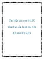 Tài liệu Tìm hiểu các yếu tố SEO giúp bạn xếp hạng cao trên kết quả tìm kiếm pptx