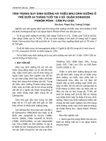 Tài liệu Tình trạng suy dinh dưỡng và thiếu máu dinh dưỡng ở trẻ dưới 24 tháng tuổi tại 4 xã quận Dongkor, Phnom Pênh - Căm Pu Chia ppt