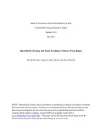 Tài liệu Quantitative Easing and Bank Lending: Evidence from Japan ppt