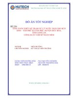 tính toán thiết kế trạm xử lý nước thải cho kcn dnn – tân phú xã tân phú, huyện đức hòa, tỉnh long an công suất 5.000 m3ngày đêm