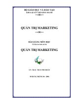 Tài liệu BÀI GIẢNG: QUẢN TRỊ MARKETING doc