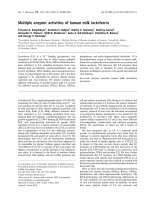 Tài liệu Báo cáo khoa học: Multiple enzymic activities of human milk lactoferrin ppt