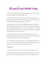 Tài liệu Bí quyết tạo thành công pdf