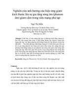 Nghiên cứu ảnh hưởng của hiệu ứng giảm kích thước lên sự gia tăng sóng âm (phonon âm) giam cầm trong siêu mạng pha tạp