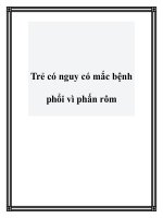 Tài liệu Trẻ có nguy có mắc bệnh phổi vì phấn rôm pptx