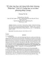 Tổ chức dạy học nội dung kiến thức chương điện học vật lý 9 trung học cơ sở theo phương pháp lamap