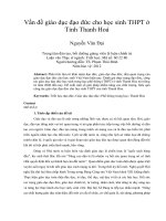 Vấn đề giáo dục đạo đức cho học sinh THPT ở tỉnh thanh hoá