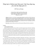 Pháp luật về kiểm toán nhà nước việt nam đáp ứng yêu cầu hội nhập quốc tế