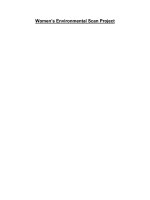 Tài liệu Women’s Environmental Scan Project pptx