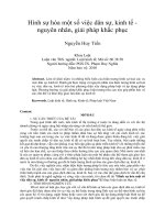 Hình sự hóa một số việc dân sự, kinh tế   nguyên nhân, giải pháp khắc phục