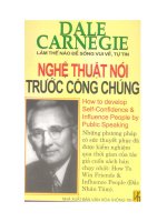 Tài liệu Làm thế náo để sống vui vẻ, tự tin, nghệ thuật nói trước công chúng pptx