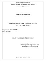 phương trình tích phân phi tuyến và các ứng dụng