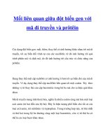 Tài liệu Mối liên quan giữa đột biến gen với mã di truyền và prôtêin pot