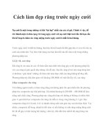 Tài liệu Cách làm đẹp răng trước ngày cưới ppt